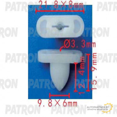 Клипса пластмассовая PATRON Mercedes / P37-1624