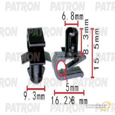 Клипса пластмассовая PATRON Mercedes / P37-1625