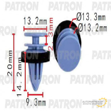 Клипса пластмассовая PATRON Mercedes / P37-1626
