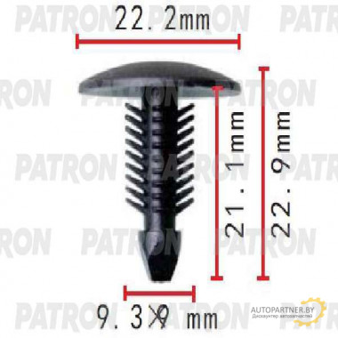 Клипса пластмассовая PATRON Fiat / P37-1631