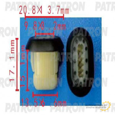 Клипса пластмассовая PATRON Renault / P37-1633
