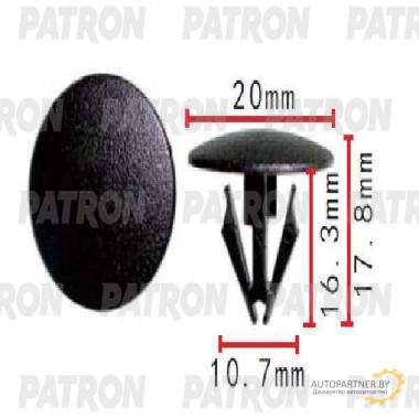 Клипса пластмассовая PATRON GM / P37-1645