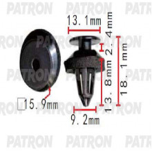 Клипса пластмассовая PATRON Mercedes / P37-1652