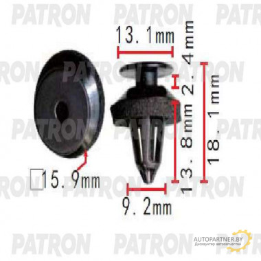 Клипса пластмассовая PATRON Mercedes / P37-1652
