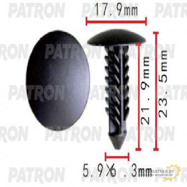 Клипса пластмассовая PATRON GM / P37-1654