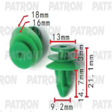Клипса пластмассовая PATRON Nissan / P37-1656