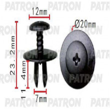 Клипса пластмассовая PATRON ввинчивающаяся (черная) BMW, MINI / P37-1662