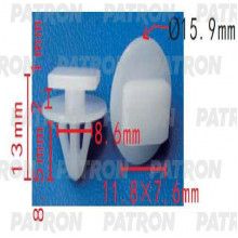 Клипса пластмассовая PATRON GM / P37-1694