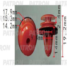 Клипса пластмассовая PATRON BMW, Mini Cooper / P37-1695