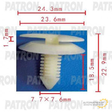 Клипса пластмассовая PATRON Chevrolet, Chrysler, Daewoo, Ford, GM, Opel / P37-1703