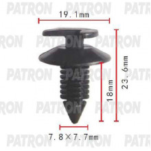 Клипса пластмассовая PATRON Chevrolet, Chrysler, Daewoo, Ford, GM, Opel / P37-1713