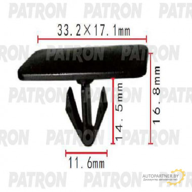 Клипса пластмассовая PATRON Chevrolet, GM / P37-1720