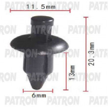 Клипса пластмассовая PATRON NISSAN / P37-1723