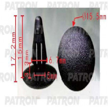 Клипса пластмассовая PATRON Infiniti,Lexus,Mitsubishi,Nissan,Toyota / P37-1726