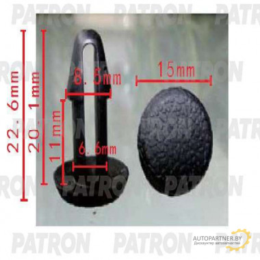 Клипса пластмассовая PATRON Acura, Honda, Lexus, Toyota / P37-1727