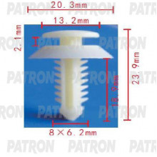 Клипса пластмассовая PATRON FORD / P37-1733