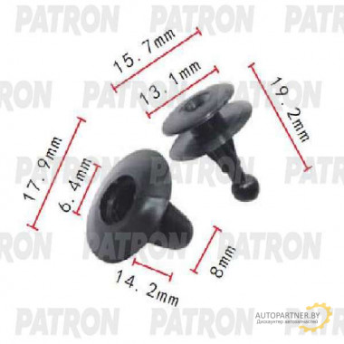Клипса пластмассовая PATRON GM,Lexus,Toyota / P37-1738