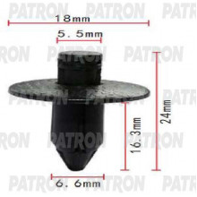 Клипса пластмассовая PATRON TOYOTA / P37-1745