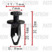 Клипса пластмассовая PATRON GM / P37-1762