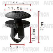 Клипса пластмассовая PATRON GM / P37-1765