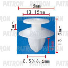 Клипса пластмассовая PATRON Mitsubishi / P37-1766