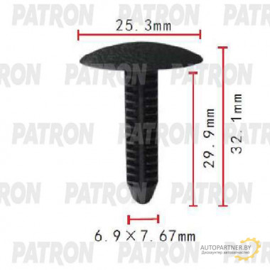 Клипса пластмассовая PATRON FORD / P37-1780
