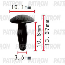 Клипса пластмассовая PATRON GM / P37-1785