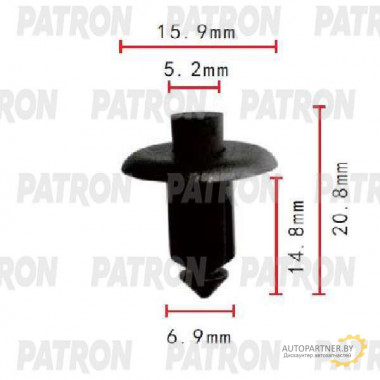 Клипса пластмассовая PATRON GM / P37-1790
