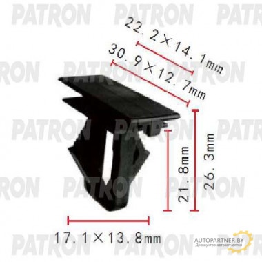 Клипса пластмассовая PATRON Chevrolet, GM / P37-1794