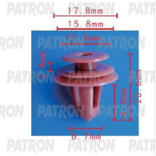 Клипса пластмассовая PATRON Chevrolet, Daewoo, GM, Lexus, Suzuki, Toyota / P37-1803