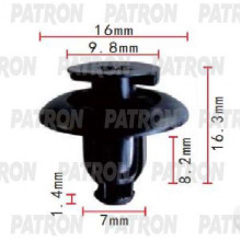 Клипса пластмассовая PATRON TOYOTA / P37-1809