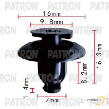 Клипса пластмассовая PATRON TOYOTA / P37-1809