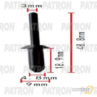 Клипса пластмассовая PATRON GM / P37-1825