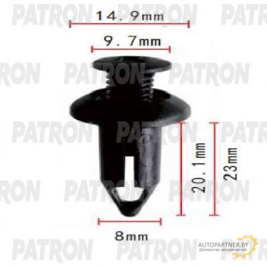 Клипса пластмассовая PATRON GM / P37-1844