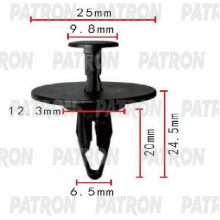 Клипса пластмассовая PATRON GM / P37-1853