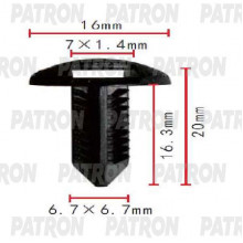 Клипса пластмассовая PATRON Lexus, Toyota / P37-1903