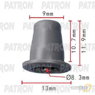 Клипса пластмассовая PATRON Chevrolet, Daewoo, GM, Opel / P37-1930