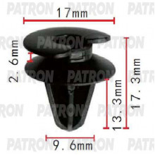 Клипса пластмассовая PATRON GM / P37-1935