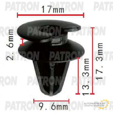 Клипса пластмассовая PATRON GM / P37-1935