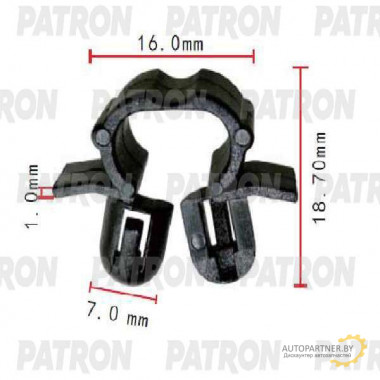 Клипса пластмассовая PATRON  / P37-1950