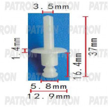 Клипса пластмассовая PATRON Audi,Seat,Skoda,Volkswagen / P37-1962