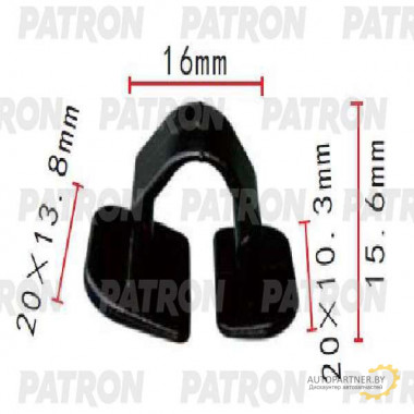 Клипса пластмассовая PATRON Audi,Seat,Skoda,Volkswagen / P37-1986