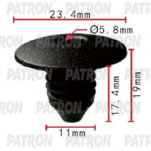Клипса пластмассовая PATRON Audi,Seat,Skoda,Volkswagen / P37-1995