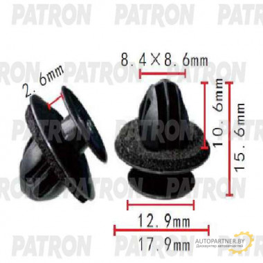 Клипса пластмассовая PATRON Toyota / P37-1996