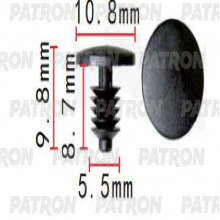 Клипса пластмассовая PATRON GM / P37-2009