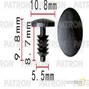 Клипса пластмассовая PATRON GM / P37-2009