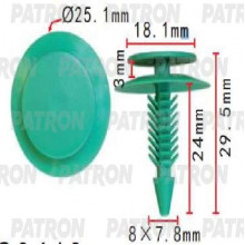 Клипса пластмассовая PATRON GM / P37-2013