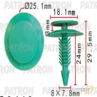 Клипса пластмассовая PATRON GM / P37-2013