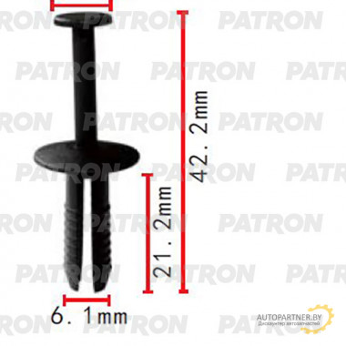 Клипса пластмассовая PATRON BMW / P37-2026