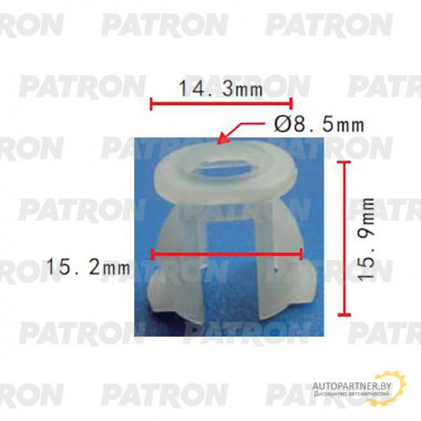 Держатель пластмассовый PATRON GM DAEWOO / P37-2046